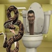 Python Snake Kill Skibidi Toilet Backrooms