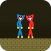 Red and Blue Stickman Huggy