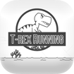 t-rex-running-black-and-white